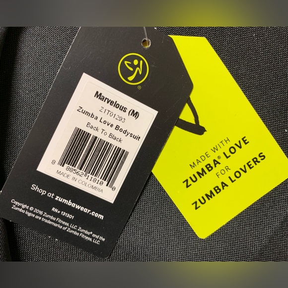 NWT Zumba Wear Bodysuit Size M - Picture 3 of 5